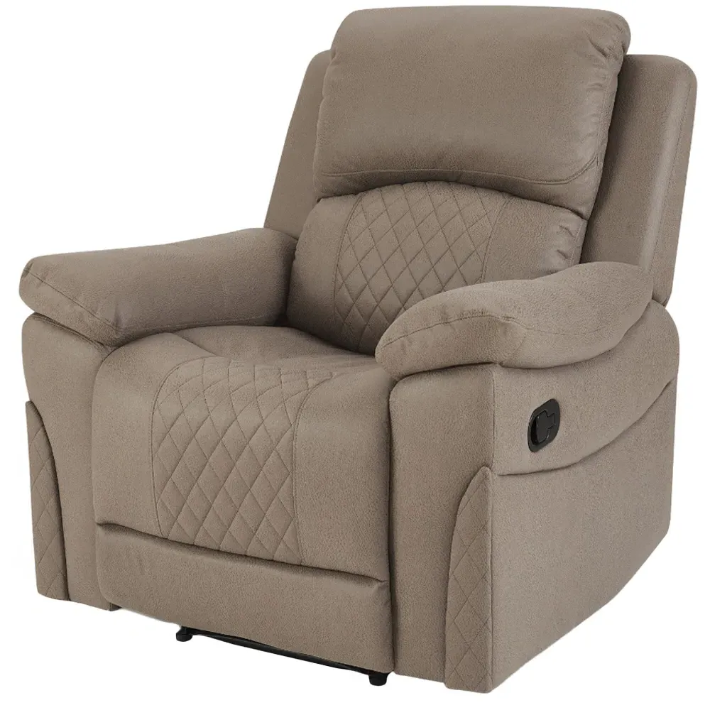 Darius Single Seater Recliner Sofa - Brown, Air Leather