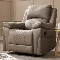 Darius Single Seater Recliner Sofa - Brown, Air Leather