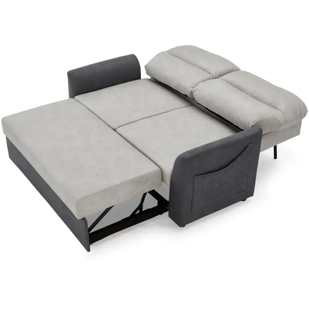 Dennis 2-Seater Pull Out Sofa Bed - Grey