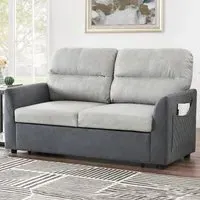 Dennis 2-Seater Pull Out Sofa Bed - Grey