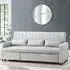 Devon Double Sleeper Sofa Bed with Storage - Grey, Linen