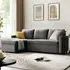 Dorset Small Double Sofa Bed with Storage - Grey, Velvet
