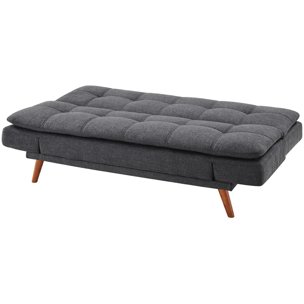 Duncan 2-Seater Sofa Bed - Dark Grey, Fabric