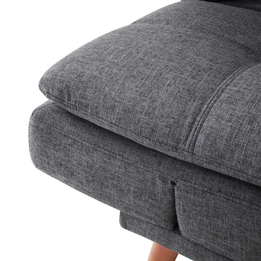 Duncan 2-Seater Sofa Bed - Dark Grey, Fabric