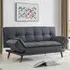 Duncan 2-Seater Sofa Bed - Dark Grey, Fabric