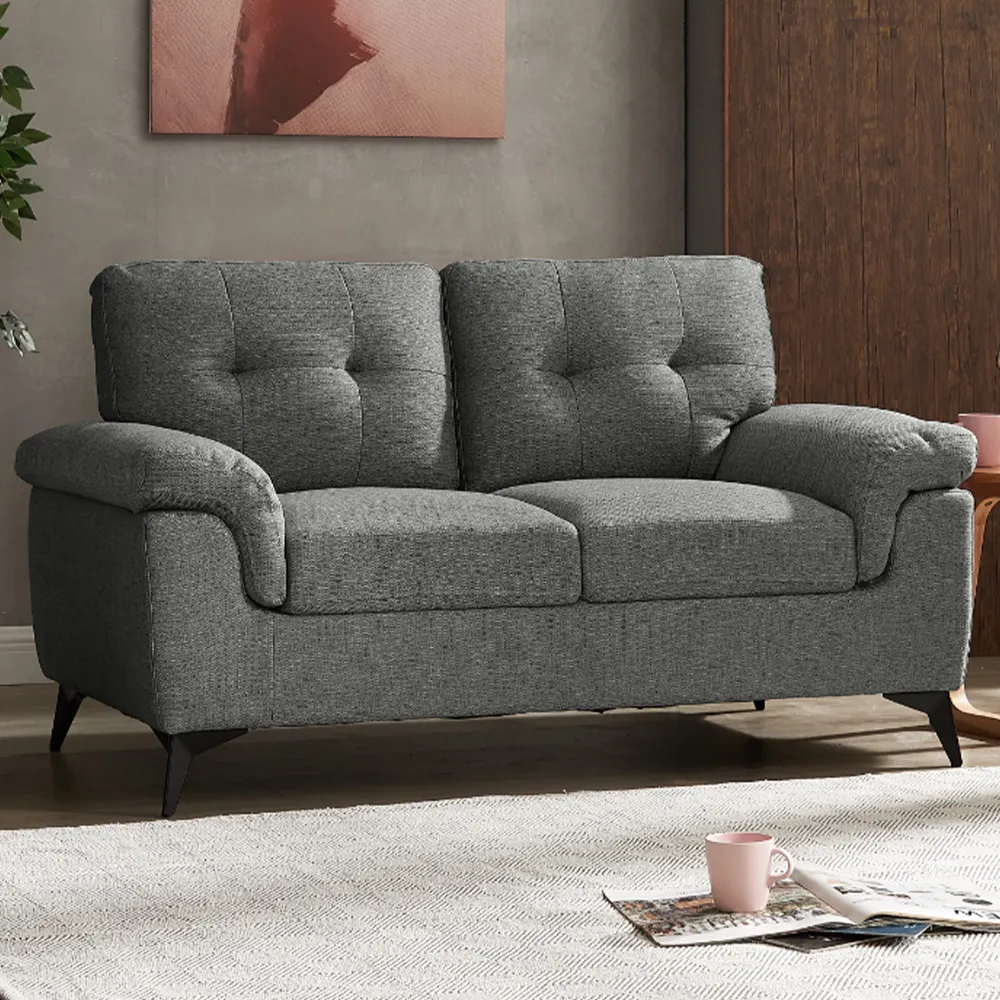 Dylan 2-Seater Sofa - Dark Grey, Linen image