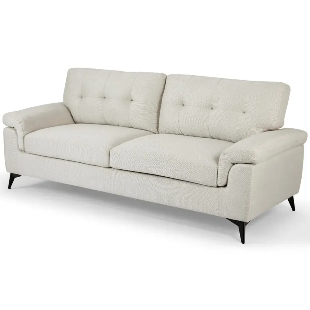 Dylan 3-Seater Sofa - Cream, Linen