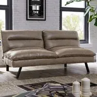 Edmonton 2-Seater Sofa Bed with Click-Clack - Grey, Air Leather