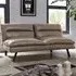 Edmonton 2-Seater Sofa Bed with Click-Clack - Grey, Air Leather
