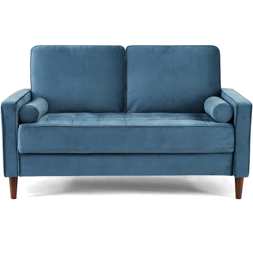 Edward 2-Seater Sofa - Blue, Velvet