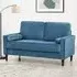 Edward 2-Seater Sofa - Blue, Velvet