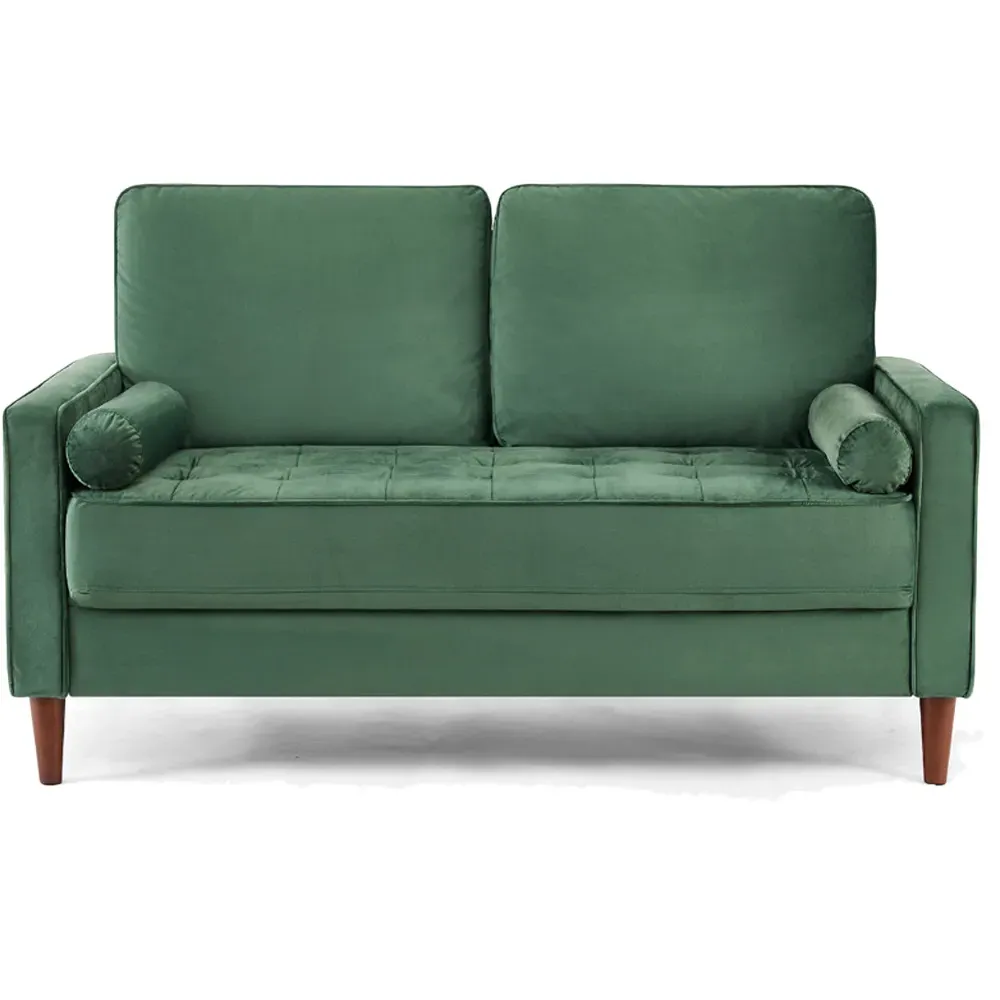 Edward 2-Seater Sofa - Green, Velvet