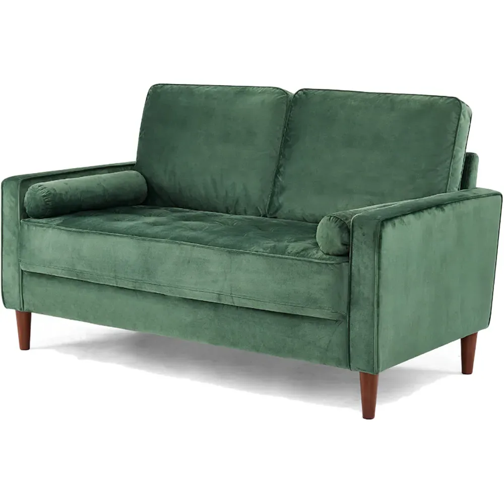 Edward 2-Seater Sofa - Green, Velvet