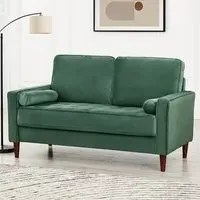 Edward 2-Seater Sofa - Green, Velvet