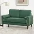 Edward 2-Seater Sofa - Green, Velvet
