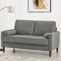 Edward 2-Seater Sofa - Grey, Velvet