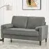 Edward 2-Seater Sofa - Grey, Velvet