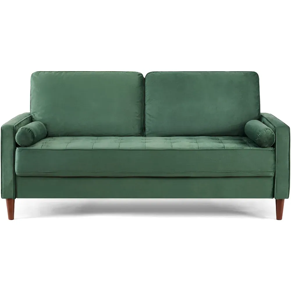 Edward 3-Seater Sofa - Green, Velvet