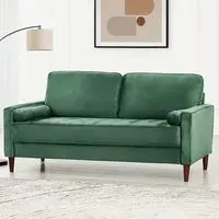 Edward 3-Seater Sofa - Green, Velvet