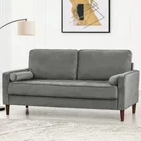 Edward 3-Seater Sofa - Grey, Velvet