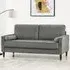 Edward 3-Seater Sofa - Grey, Velvet