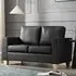 Enderby 2-Seater Sofa in a Box - Black, Faux Leather