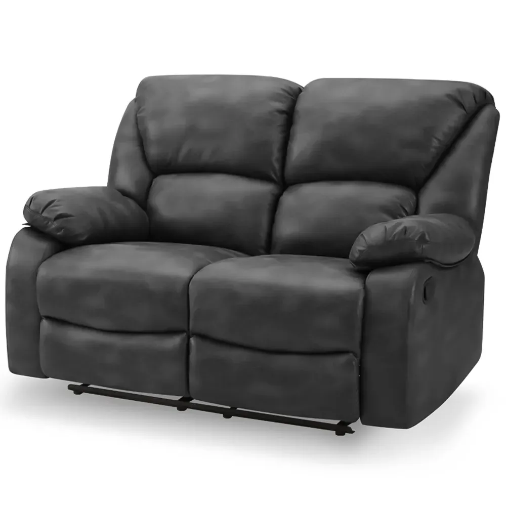 Enoch 2-Seater Recliner Sofa - Black, Faux Leather