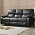 Enoch 3 Seater Recliner Sofa - Black, Faux Leather