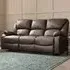 Enoch 3-Seater Recliner Sofa - Brown, Faux Leather