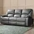 Enoch 3 Seater Recliner Sofa - Grey, Faux Leather