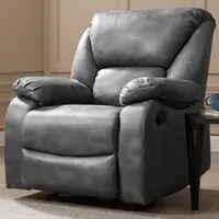 Enoch Single Seater Recliner Sofa - Grey, Faux Leather