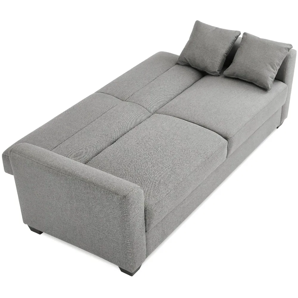 Fallon Small Double Sleeper Sofa Bed with Storage - Grey
