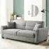 Fallon Small Double Sleeper Sofa Bed with Storage - Grey