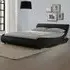 Galactic King Size Bed Frame - Black, Faux Leather