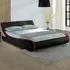 Galactic King Size Bed Frame - Black, Faux Leather