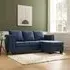 Halena 3-Seater L-Shaped Sofa with Chaise - Blue, Cord