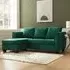 Halena 3-Seater L-Shaped Sofa with Chaise - Green, Cord