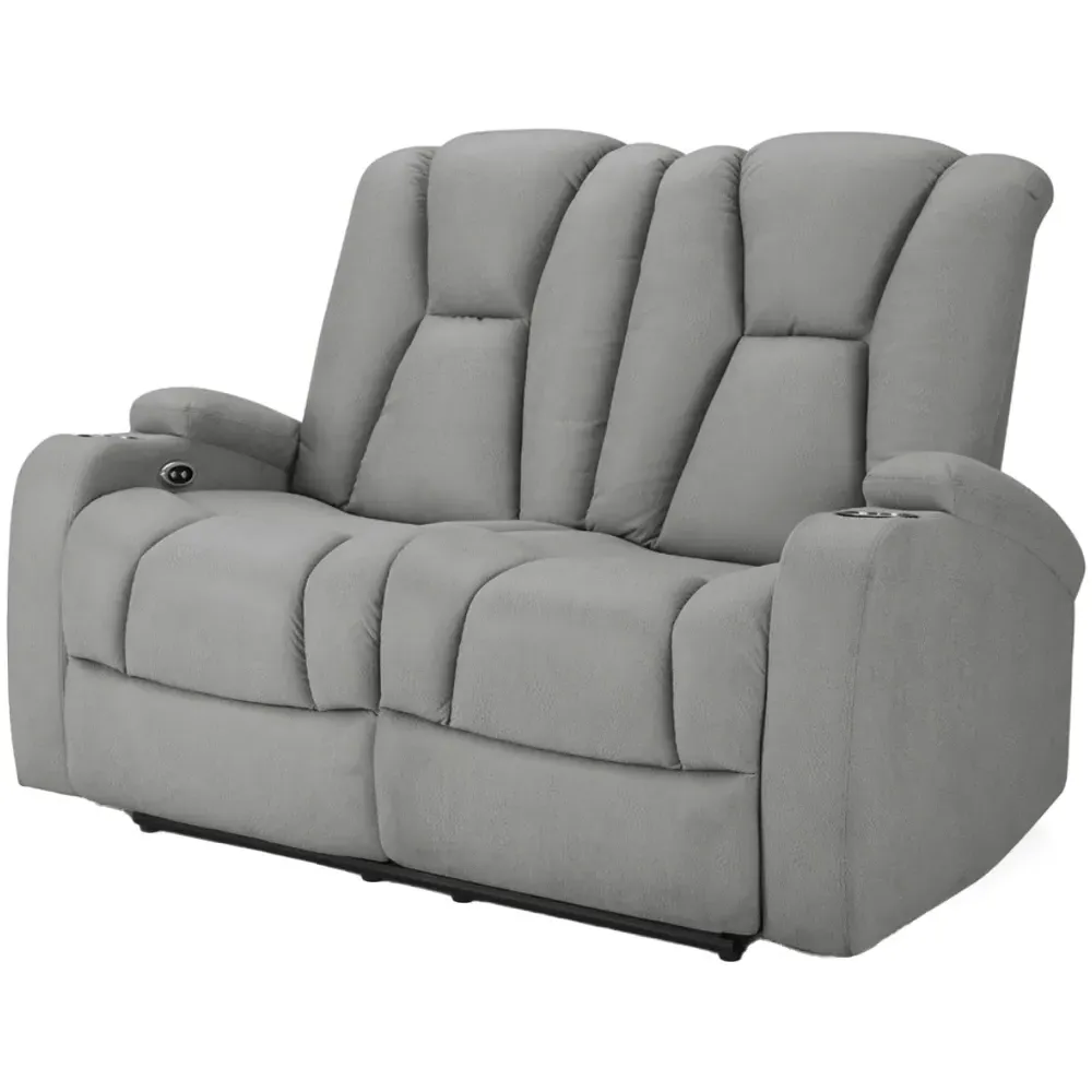 Hannah 2-Seater Electric Recliner Sofa - Dark Grey