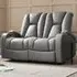 Hannah 2-Seater Electric Recliner Sofa - Dark Grey