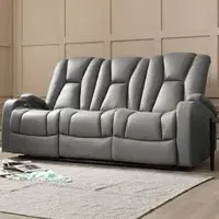 Hannah 3-Seater Electric Recliner Sofa - Dark Grey