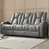 Hannah 3-Seater Electric Recliner Sofa - Dark Grey
