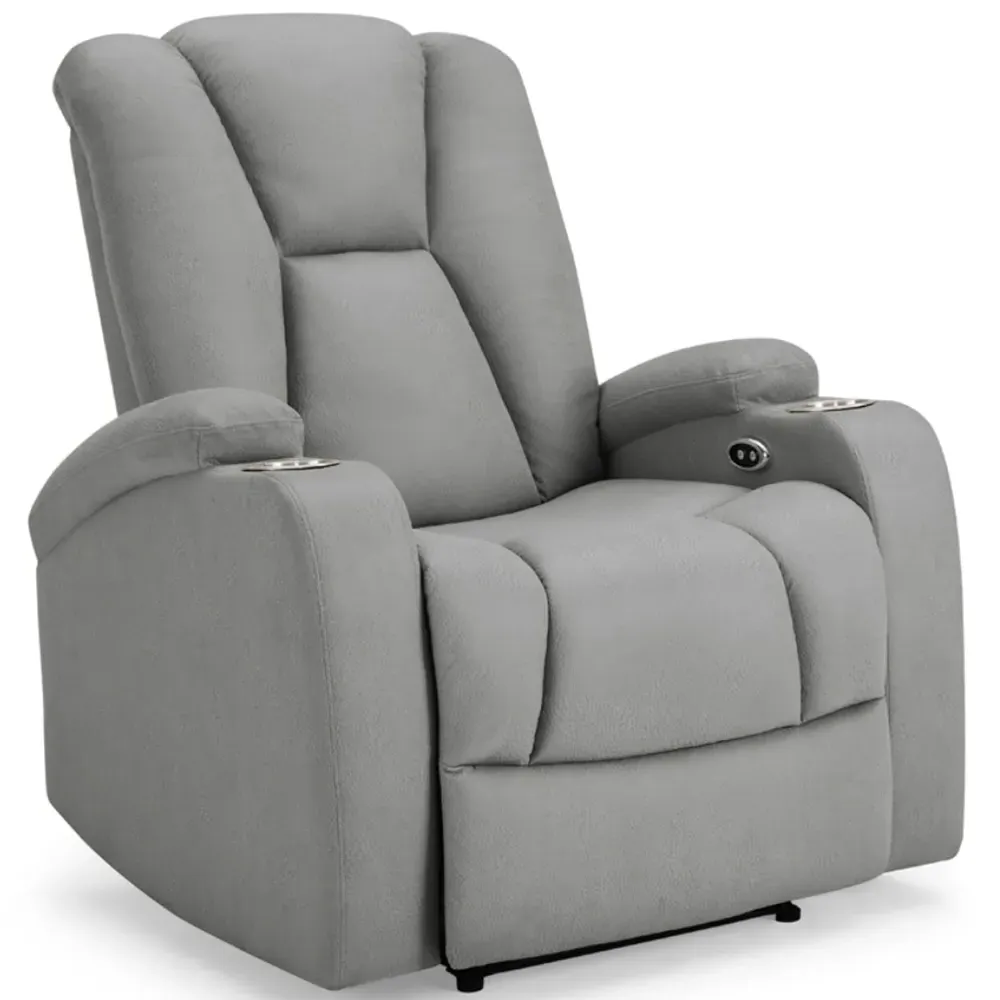 Hannah Single Seater Electric Recliner Sofa - Dark Grey