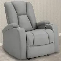 Hannah Single Seater Electric Recliner Sofa - Dark Grey