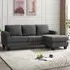 Hazel L-Shaped 3-Seater Sofa with Chaise - Grey, Boucle