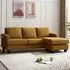 Hazel L-Shaped 3-Seater Sofa with Chaise - Mustard, Boucle