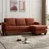 Hazel L-Shaped 3-Seater Sofa with Chaise - Orange, Boucle