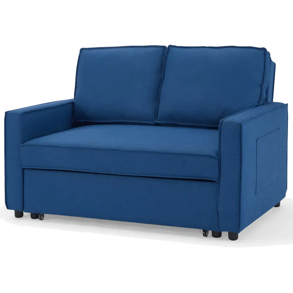 Hugo Small Double Pull Out Sofa Bed - Blue