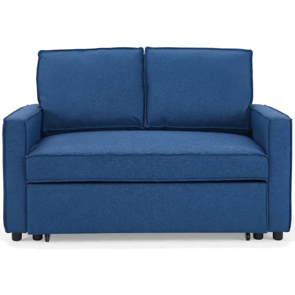 Hugo Small Double Pull Out Sofa Bed - Blue