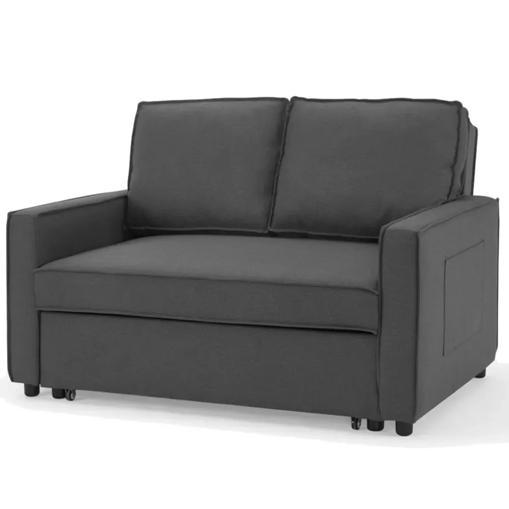 Hugo Small Double Pull Out Sofa Bed - Grey