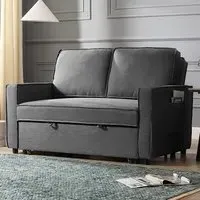 Hugo Small Double Pull Out Sofa Bed - Grey